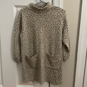 Cozy Zara leopard sweater dress.